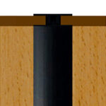 Slatwall Panel Joining Trim Black