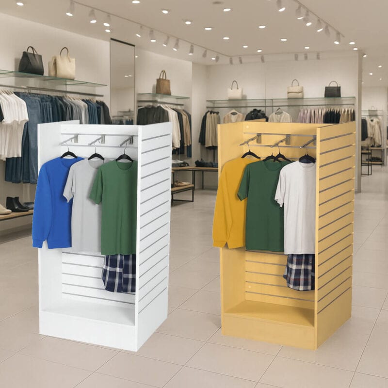 Slatwall Small H-Shaped Gondola Display - Flat Pack