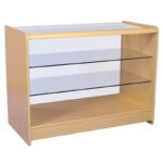 Three Level Retail Display Counter Maple