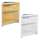 Triangular Corner Unit with Glass Top