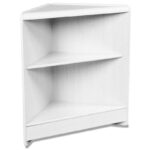 Triangular Corner Unit With Solid Top White