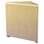 Triangular Solid Corner Retail Unit Maple